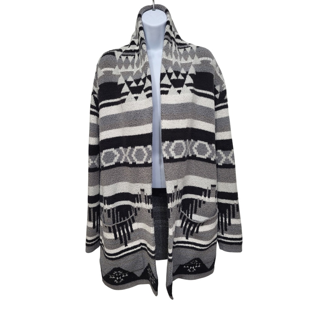 Idyllwind Miranda Lambert Womens Large Gray Southwestern Open Front Cardigan L